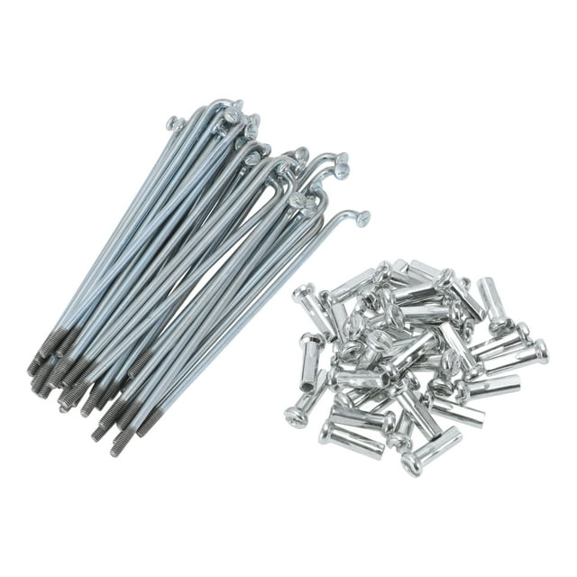36 Set de Radios de Bicicleta 12G 82mm Radios de Rueda de Bicicleta Acero Galvanizado 45 Tono Plateado
