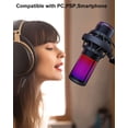 thumbnail image 3 of Micrófono USB para juegos HITOZON con RGB, silenciamiento, ganancia, monitorización, Plug&Play para juegos, podcasts, vídeos, streaming y grabación. Compatible con PS4/5/PC., 3 of 5