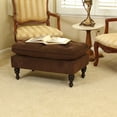 thumbnail image 2 of Cordoba Royal Design Chocolate Brown Ottoman Footstool, 2 of 4