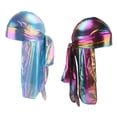 thumbnail image 1 of Bufanda Gorra Musulmana Sunnimix 2 piezas brillante arco iris de poliéster y spandex, 1 of 8