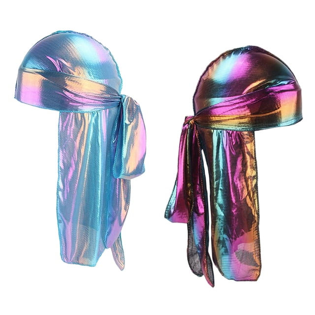 Bufanda Gorra Musulmana Sunnimix 2 piezas brillante arco iris de poliéster y spandex