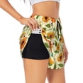 thumbnail image 2 of Haiem Sunflowers And Butterflies Women's 2 in 1 Running Shorts - Lightweight Athletic Workout Gym Yoga Breathable Sports Shorts Liner with Phone Pockets-Large, 2 of 9