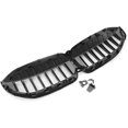thumbnail image 3 of 2Pcs Car Front Grille, Gloss Black Front Bumper Hood Kidney Grille Racing Grille Replacement for BMW G20 3-Series, 3 of 7