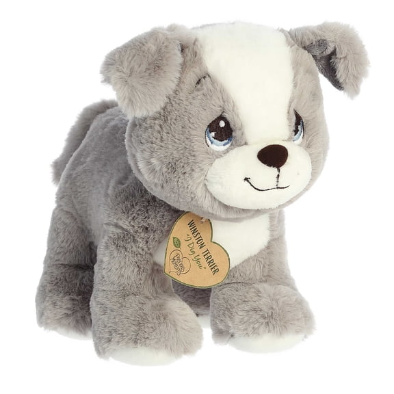Aurora - Small Gray Precious Moments - 9" Winston Terrier - Adorable Stuffed Animal