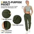 thumbnail image 4 of FEN AI Womens Cargo Joggers Quick Dry Lightweight Hiking Pants with Multi Pockets Athletic Lounge Casual Travel, 4 of 6