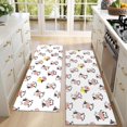 thumbnail image 4 of Kitchen Rugs Sets Of 2,White Cow Happy Pattern Anti Fatigue Kitchen Mat Rugs Non Slip Washable,Decorative Kitchen Floor Mats for Kitchen,Sink,Laundry,17"X47", 4 of 5