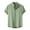 Green, variant on ohmzyzo Men's Short Sleeve Shirts Casual Button Up Lapel T-Shirts Tops Summer Beach Hawaiian Blouses Solid Trendy Comfy Tees with Pocket