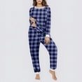 thumbnail image 5 of Vetsdori Womens Fleece Pajamas Sets Pockets Nightwear Long Sleeved Tops and Pants Sleepwear Loungewear Pajamas for Women Holiday, 5 of 5