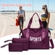 thumbnail image 5 of 3 unids/set bolsa de yoga bolsa de deportes de fitness de gran capacidad con dos bolsos (púrpura), 5 of 6