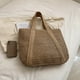 thumbnail image 3 of Bolsa de hombro para mujer Bolsa tejido a mano de gran capacidad con colgante de borla (Caqui) Tmvgtek Para Estrenar, 3 of 9