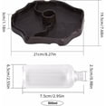thumbnail image 2 of Dispensador de agua para reptiles, bebedero para tortugas, comedero para tortugas terrestres, dispensador de alimentos antidesbordamiento 2 en 1, accesorio para cuenco de plástico, color, 2 of 5