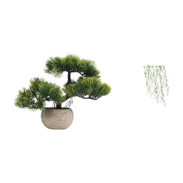 Árbol bonsái artificial,Bonsái artificial para decoración de escritorio o interior,Bonsái artificial,planta falsa en maceta.,Adhesivo de pared,Vinilo decorativo de pared con enredaderas