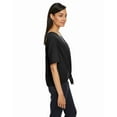thumbnail image 3 of Devon & Jones Ladies' Perfect Fit™ Tie-Front Blouse - Black - 2Xl, 3 of 3