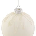 thumbnail image 3 of Northlight White Marble Shiny Glass Christmas Ball Ornament, With Silver Starburst 4", 3 of 7