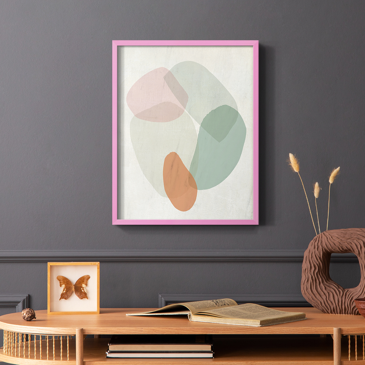 Jewels of the River II in Pink Solid Wood 8 x 10 Framed Print