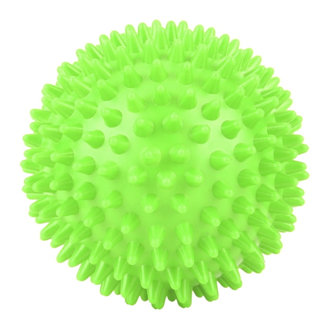 Rodillo de masaje de plástico duradero, bolas con puntas para el cuerpo, herramienta para relajar los dedos, color verde, 9cm