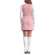 thumbnail image 3 of INSPIRE CHIC Vestido de Suede para Mujeres Cuello Redondo Cierre con Cremallera Cintura con Cinturón XL Rosa, 3 of 6