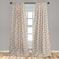 thumbnail image 5 of Ambesonne Cars Curtains, Vibrant Doodle Style Rides, Pair of 28"x84", Multicolor, 5 of 5