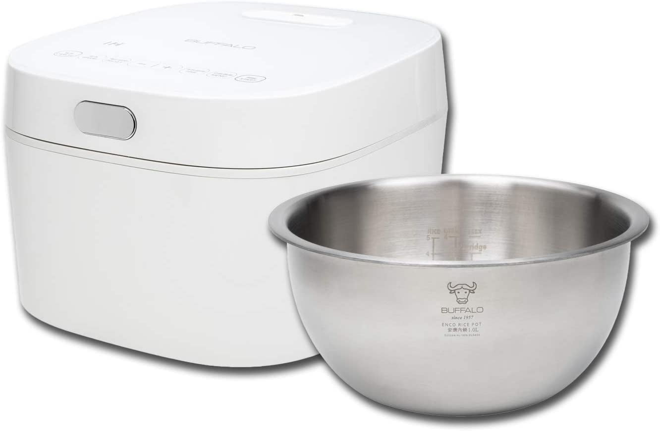 Classic Rice Cooker with Clad Stainless Steel Inner Pot (5 Cups) - Small  Electri