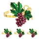 thumbnail image 1 of servilleteros de uva morada con hojas verdes para fiestas de invierno, bodas y decoración de mesa navideña, 1 of 7