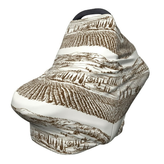Fotbe Vineyard Landscape 1 Pattern Car Seat Covers for Babies, Nursing Breastfeeding Cover Infant Carseat Canopy, Soft Stretchy Carrier Cover