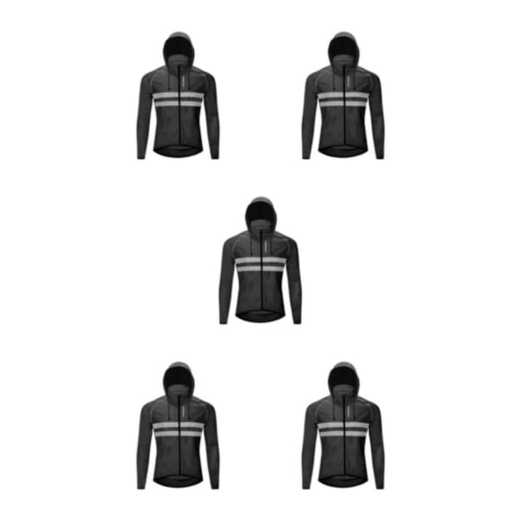 Soidarity Chaqueta de ciclismo abrigo con capucha para correr rompevientos chaleco reflectante a prueba de viento ropa impermeable moto mujer Type2 NO2