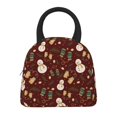 thumbnail image 3 of XMXT Reusable Lunch Bag Women, Cartoon Snowman Gloves Pattern Large Lunchbox Insulated Lunch Box for Work School, Multicolor, 3 of 9