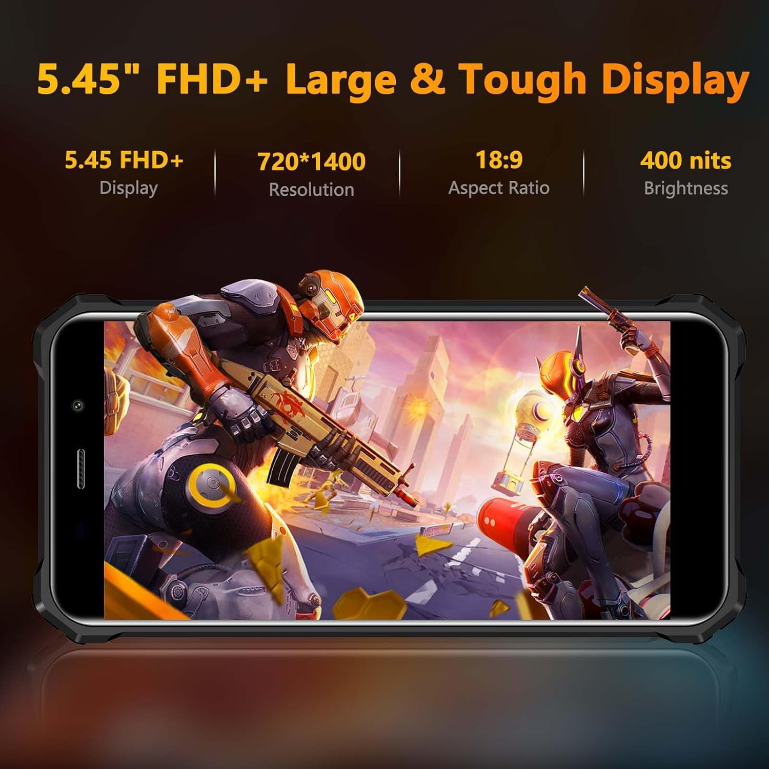 FOSSIBOT Rugged Smartphone F101 Pro Unlocked, 10600mAh Battery 15+128GB 24MP+8MP 5.45” Android 13 4G