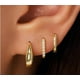 thumbnail image 2 of 3 pares de pendientes geométricos para mujer Pendientes de metal con pedrería Joyas para novias Regalo Joyas minimalistas Pendientes de aro entrelazados dorados para mujer, 2 of 7