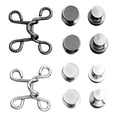 thumbnail image 1 of Juego de 2 hebillas reutilizables para la cintura de pantalones vaqueros y faldas, extensores de botones, hebillas instantáneas. astilla negro, 1 of 9