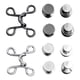 thumbnail image 1 of Juego de 2 hebillas reutilizables para cintura, pantalones vaqueros, faldas, botones extensores, hebillas instantáneas astilla negro, 1 of 9