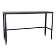 thumbnail image 2 of Ayka Sofa Bar Table w Nailhead Accent, 60 Inch Rectangular Brown Wood, 2 of 7