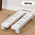 thumbnail image 2 of Adjustable Mobile PC Tower Stand - Telescopic CPU Holder with Rolling Casters, Desktop Computer Cart White, 2 of 8