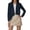 Blue, variant on Cropped Cardigan for Women Long Sleeve Suede Drape Front Lightweight Cardigan Jacket Fall Western Cowgirl Outfits