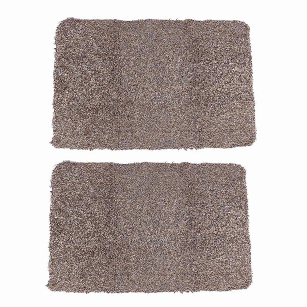 2x felpudo interior de látex, alfombrilla antideslizante para puerta, Compatible con puerta delantera pequeña, piso, cuna atrapasuciedad