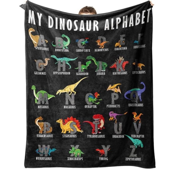 [60x50inch] [Vibrant Bazaar] Soft Funny Throw Blanket Cartoon Dinosaur Pattern Flannel Cozy Blanket,1 Count Comfortable Warm Napping Throw,Halloween Decor Sleeping Bedding Supplies