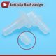 thumbnail image 5 of Conectores de codo de rosca G1/8 para manguera ID de 7/32" de Unique Bargains, 5 Pcs, Acuario PP Transparente, 5 of 7