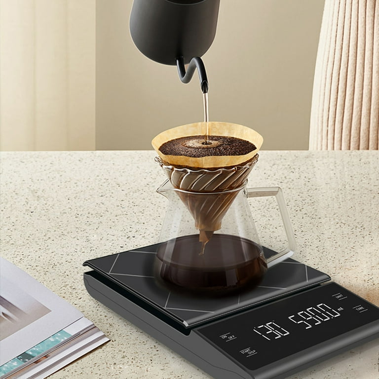 Rechargeable Digital Coffee Scale with Timer: Espresso Scale with Auto  Tare, 5kg/0.1g High Precision Coffee Scale, Pour Over Drip Scale, Touch  Sensor