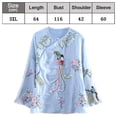 thumbnail image 2 of Camisetas bordadas de manga larga para mujer Blusas Étnicas Florales Pájaros Túnica Tops, Ropa Tradicional, 2 of 7