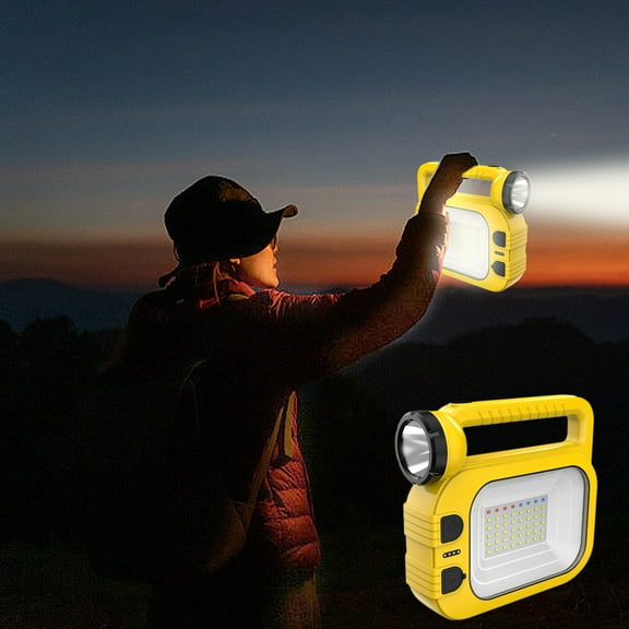Kumdkd Super Bright Flashlight USB Rechargeable, 2400mAh Camping Lantern with COB Side Light, IPX65 Waterproof Torch, Portable Emergency Light for Hiking, Power Outage, Outdoor Survival Gear
