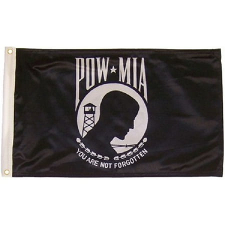 Appliqued Polyester State Flags - United States POW MIA 3 x 5 foot Grommet 150 Denier Polyester Flag