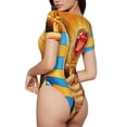 thumbnail image 3 of Lsque Scooby-Doo Women's Crew Neck Short Sleeve Bodysuit Basic T Shirts Tops Onesie Adult Cute Pajama-Large, 3 of 8