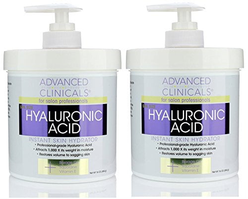 Advanced Clinicals Anti-Aging Hyaluronic Acid Cream for Face, Hands ...