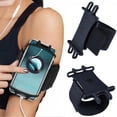 thumbnail image 5 of Black Mobile Phone Wristband Running Armband Silicone 360 Degree Rotating Wristband Outdoor Fitness Mobile Phone Arm Bag, 5 of 8