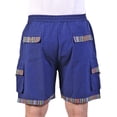 thumbnail image 3 of The Collection Royal Men Hippie Solid Bohemian Casual Rave Festival Harem Drawstring Boho Shorts Navy-L/XL, 3 of 3