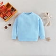 thumbnail image 2 of AherBiu Infant Baby Clothes Crewneck Sweater Tops Long Sleeve Cotton Knitted Girls Winter Pullover, 2 of 7