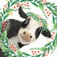 thumbnail image 2 of Allen, Kimberly 20x20 White Modern Wood Framed Museum Art Print Titled - Christmas Cow, 2 of 4