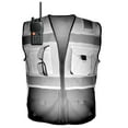 thumbnail image 7 of Kasa Style Class 2 High Visibility Safety Unisex Vest Durable Hi Vis Gear 8 Pockets, Reflective Stripes Construction, Night Work Outdoor, 7 of 7