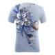 thumbnail image 4 of ICHUANYI Clearance Women's Fashion Printed T-shirt Short Sleeves Blouse Round Neck Casual Tops(Blue, M) ICHUANYI WER2023080710394, 4 of 4
