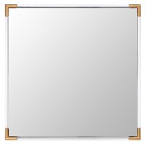 SAFAVIEH Couture Amina 35" x 35" Gold/Clear Glam Leaner Mirror